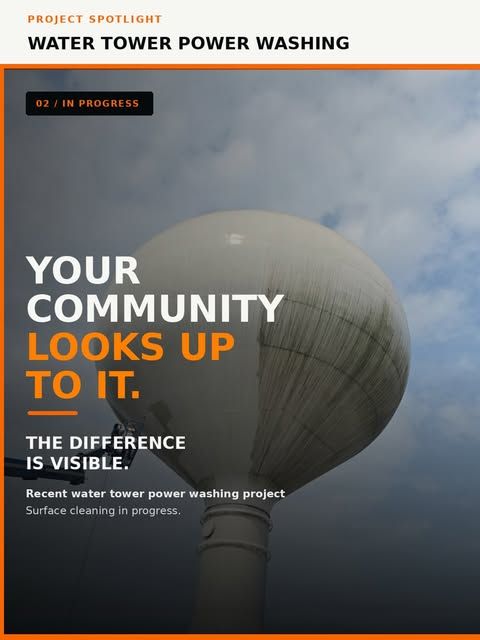 Norvex water tower power washing project spotlight